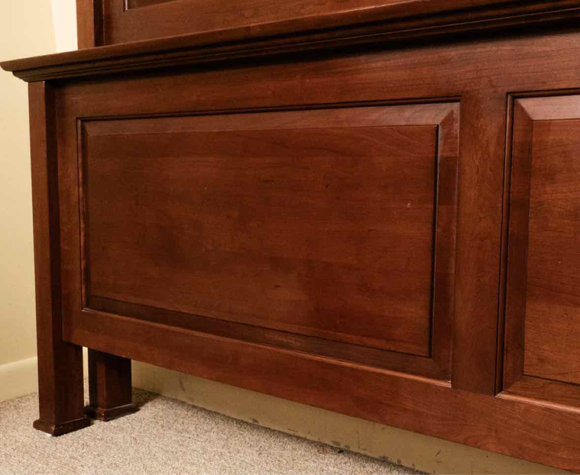Mission Style Cherry Panel King Bed