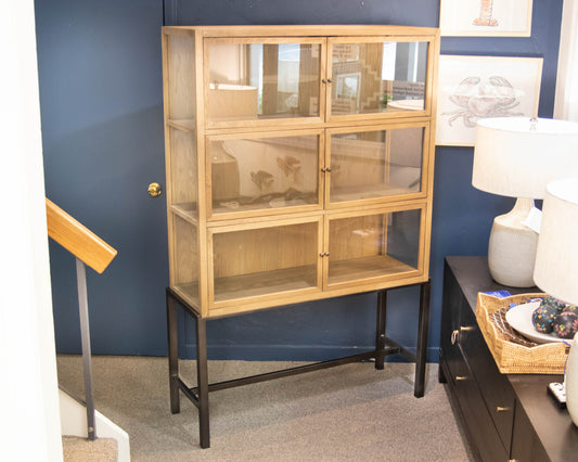 Four Hands Spencer Curio Cabinet in Drifted Oak Finish