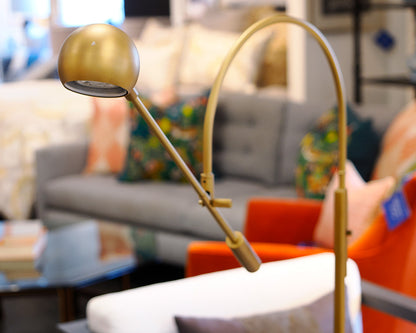 RH "Orbiter" Brass Floor Lamp