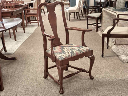 Eldred Wheeler Cherry Double Pedestal Dining Table & Set of Six Chairs