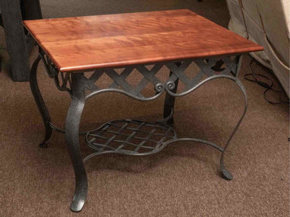 West Barnstable Maple Top Iron Base  Side Table