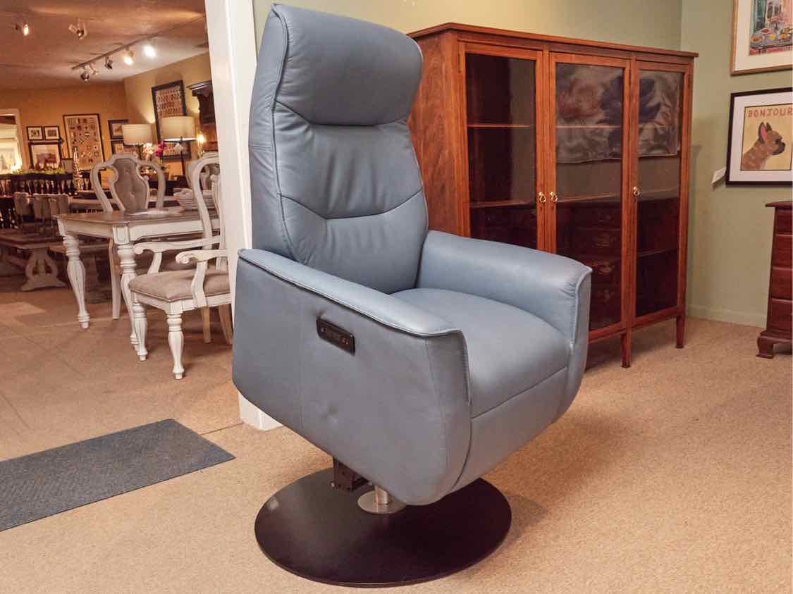 IMG Norway Comfort Power Swivel Lift  Recliner In Prime -Jade (p332) Leather
