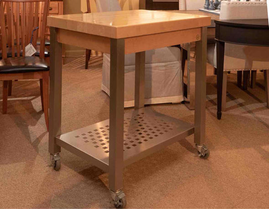 John Boos & Co  Cucina Americana Solid Rock Maple Top Stainless Steel Frame