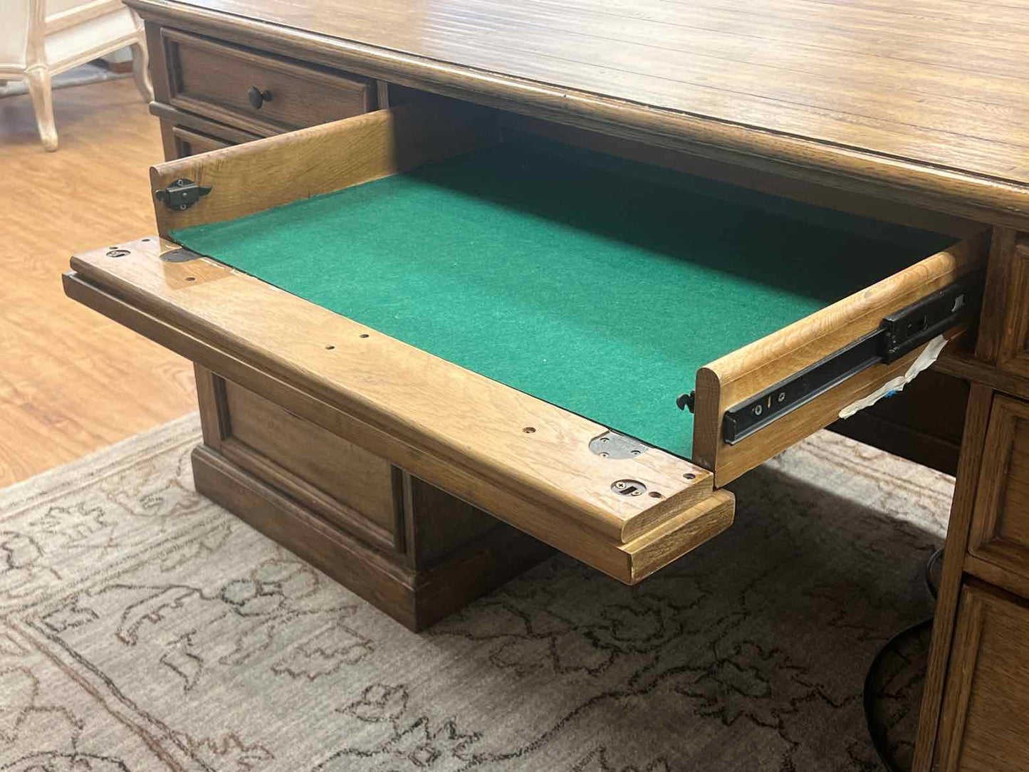 Haverty Furniture Weathered Wood Partner's Desk