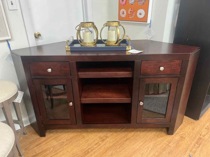 Espresso Corner Media Cabinet