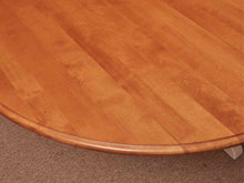 Maple Top Cream Finish Pedestal Table & Leaf & 4 Chair Set