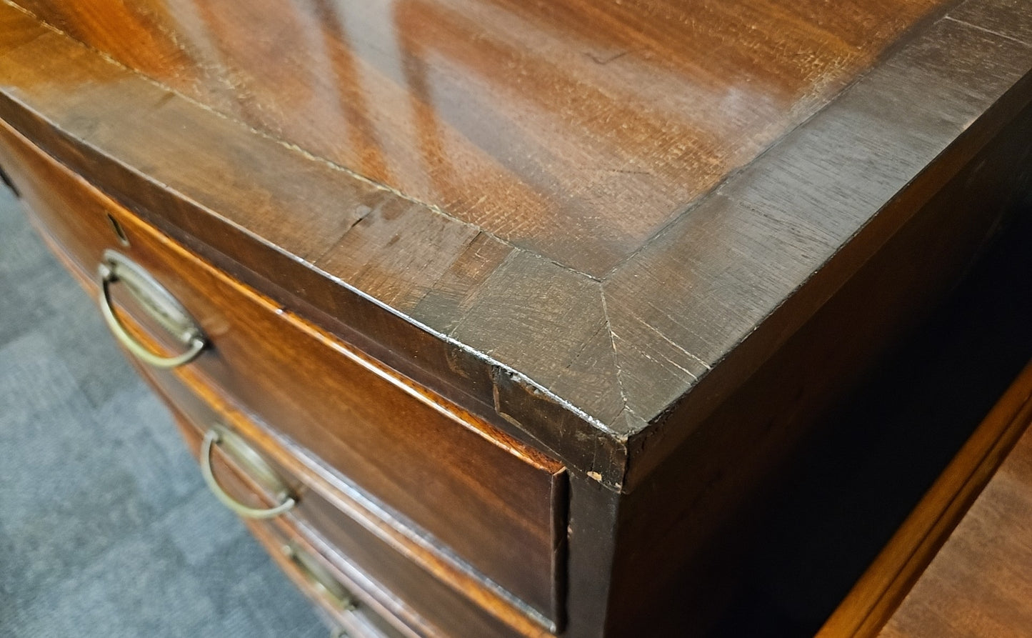 5 Drawer Inlaid Mahogany Chest
