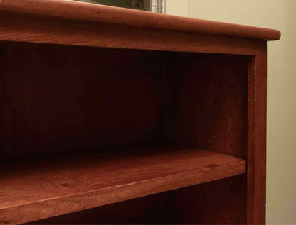 Solid Birch Cherry Stain Finish 6 Shelf Bookcase