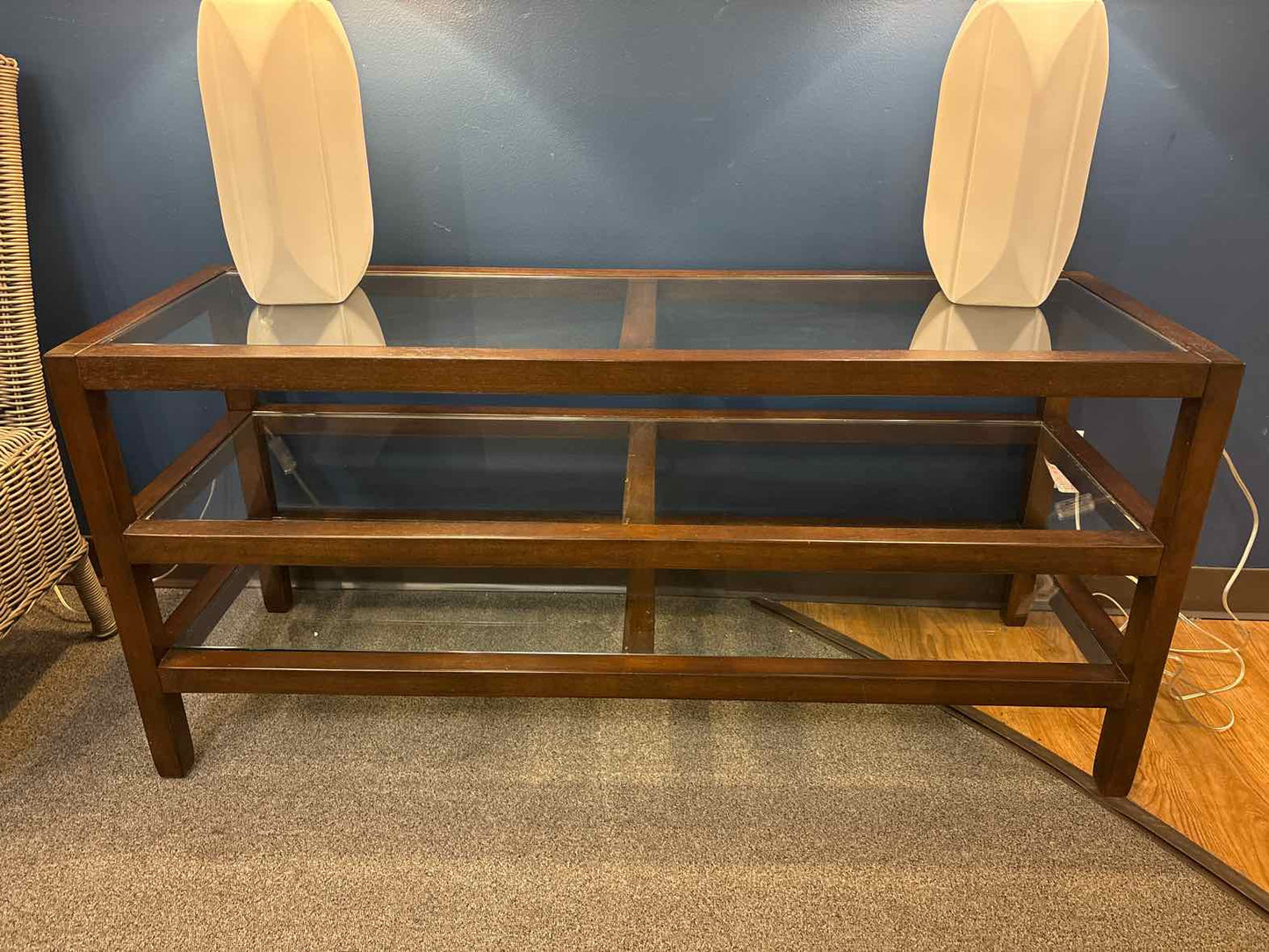 Pottery Barn 'Gayle' Glass Top Console