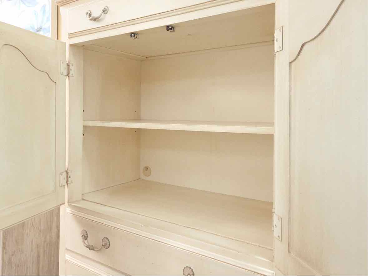 Ethan Allen Swedish Home Cream Finish 2 Door 4 Drawer  Armoire