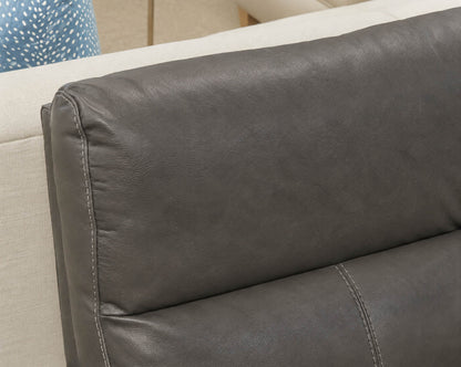La-Z-Boy Power Reclining Sofa Upholstered In Grey Leather