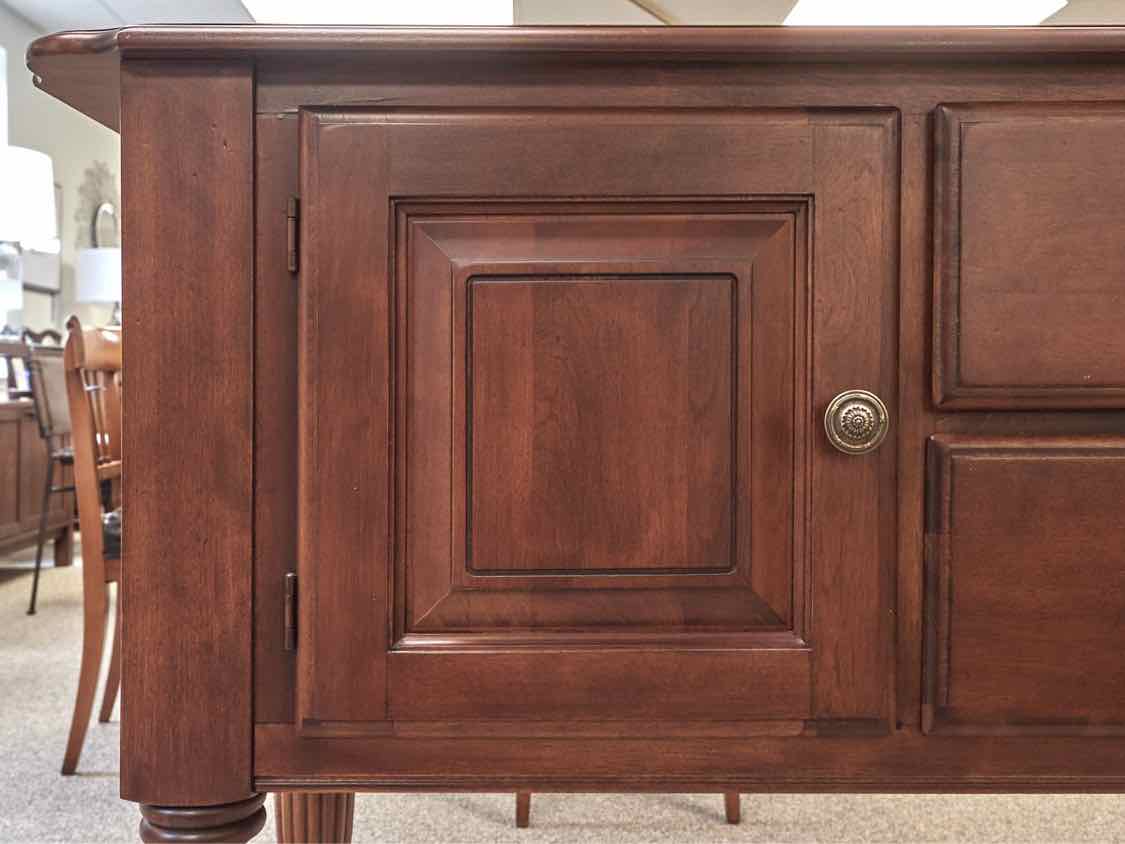 Nichols & Stone Cherry Server with Heirloom Finish & Brass Pulls