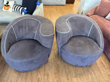 Pair of Asymmetrical Spiral Swivel Chairs