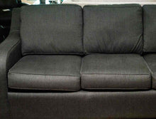 'Capris' 3 Cushion Sofa in Crossover Charcoal Upholstery