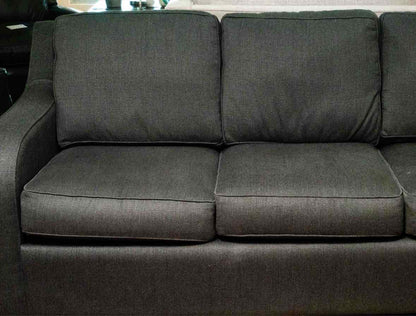 'Capris' 3 Cushion Sofa in Crossover Charcoal Upholstery
