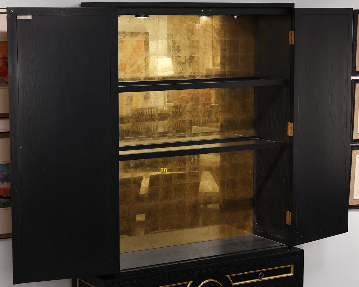 Two-Piece Global Views Collectors China Cabinet