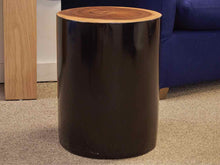 Round Faux Log Side Table