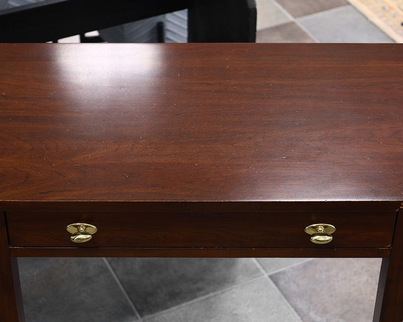Demilune Console with Single Drawer in Mahogany