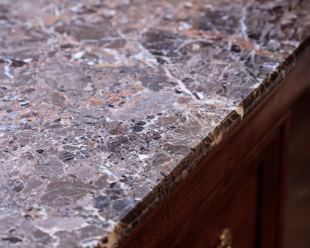 Henredon 'Charles X' 4-Drawer Stone Top Accent Chest