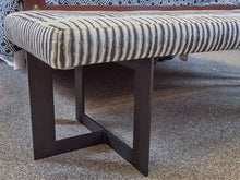 Lee Industries Bench in Zebra Pattern on Steel Legs