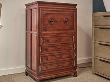 Asian Style Four Drawer Accent Chest in Cherry