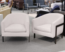 Pair of Restoration Hardware Reginald Fabric Chairs in Cream