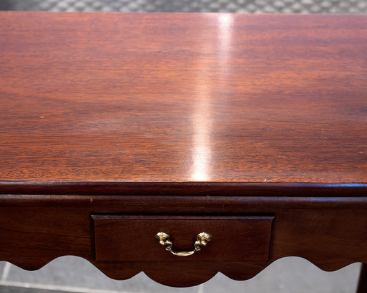 Mahogany Flip Top Cookie Cutter Corners Accent Game Table