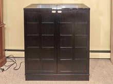 Black Steamer Bar Cabinet with Flip Top & Swing Out Doors