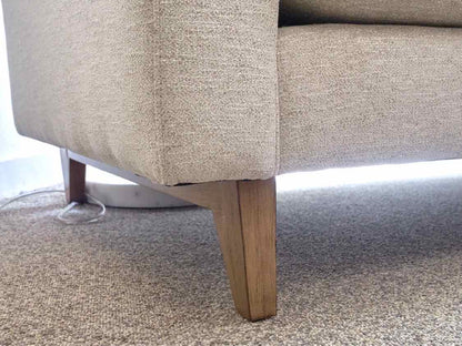 Fabricut Upholstered Bench Seat Sofa in Stone Color
