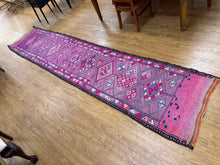 Purple and Pink Geometric Runner Rug