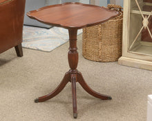 Solid Mahogany "Pie Crust" Accent Side Table