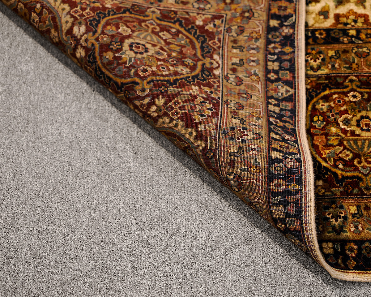 Persian Rug in Red, Cream Beige and Navy Blue 10' x 8'