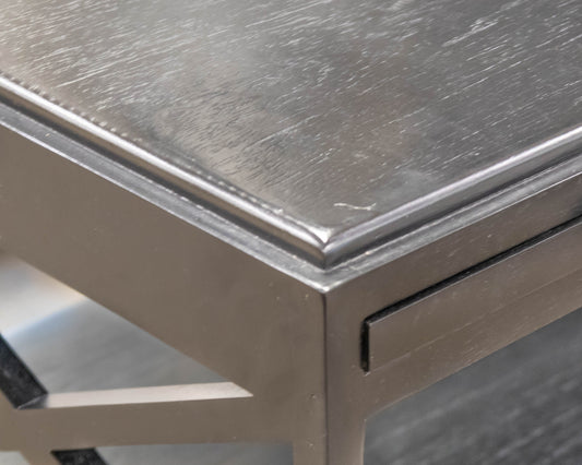 Low Display Console with Pullout Shelves in Black