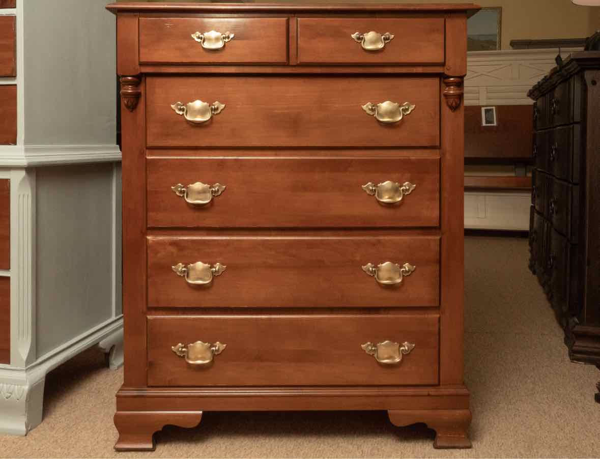 Young Republic Furniture Solid Rock Maple 5 Drawer Chest