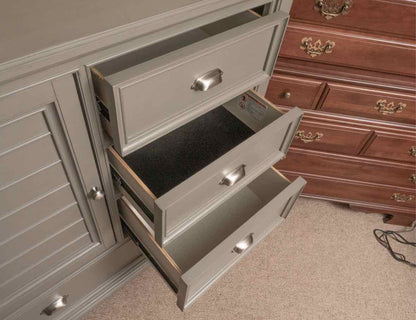 Folio 21 "Hilton Head' Shutter Grey Finish 4 Drawer 1 Door Gentlemen's   Chest
