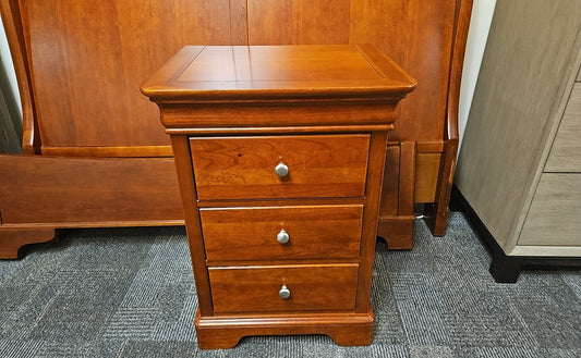 Stanley 3-Drawer Cherry Nightstand