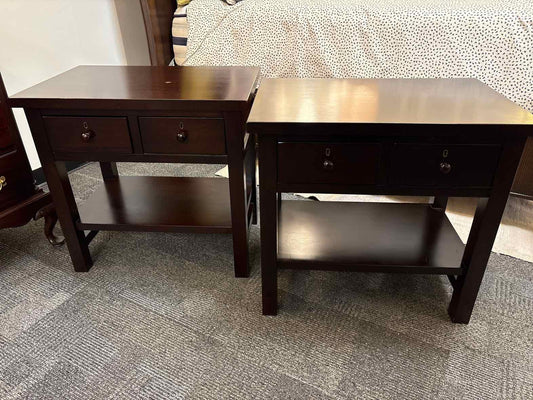 Pottery Barn Pair of 'Farmhouse' Nightstands