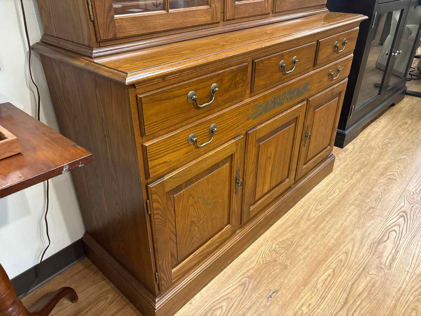 Hitchcock 2-Piece Oak China Cabinet