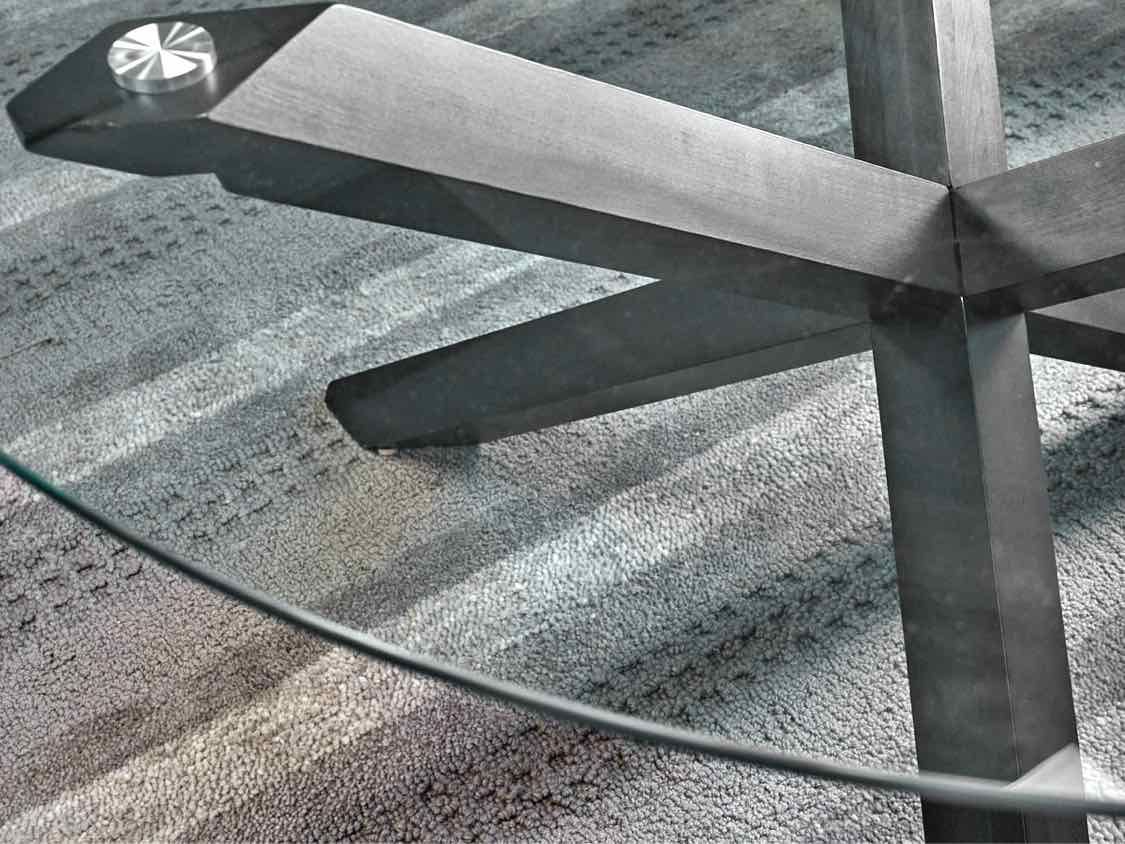 Round Glass Contemporary Dining Table