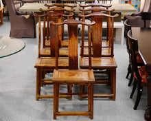 Set of 7 Traditional Chinese Yoke-Back Dining Chairs