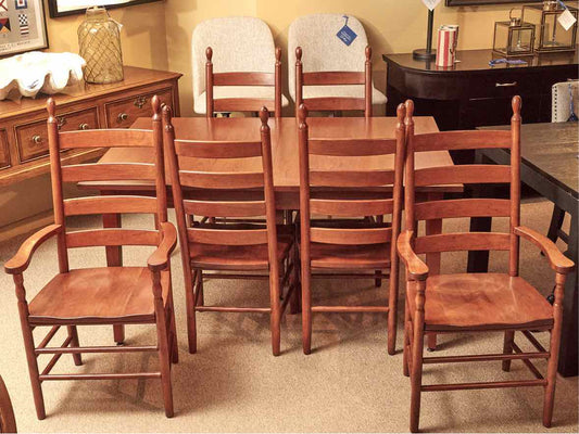 Cabot House Keystone Collection Shaker  Cherry Table 2 Leaves  &  6 Chair Set