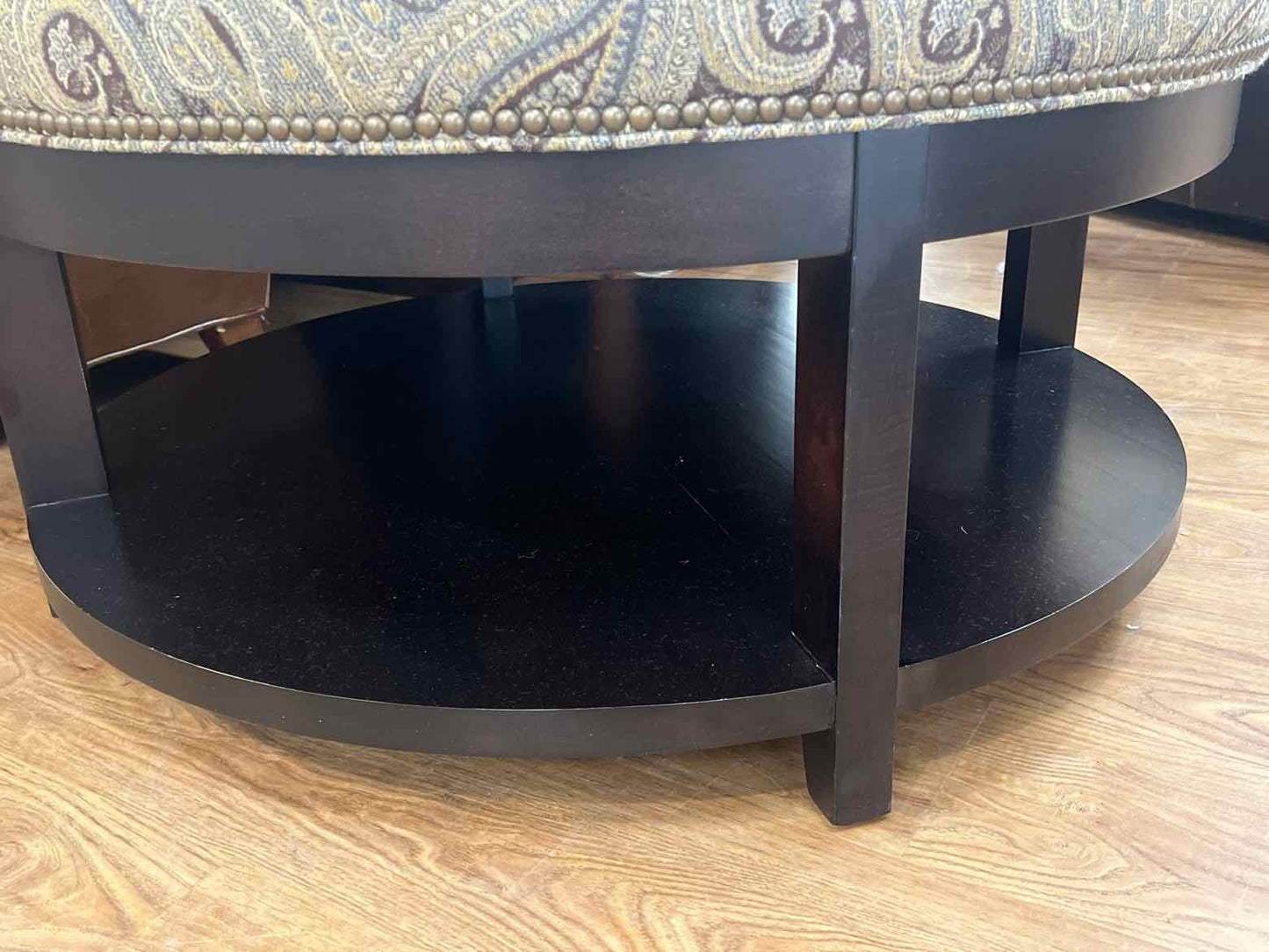 Paisley Ottoman w/ Gallery Shelf