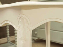 White Painted Scallop Edge Side Table