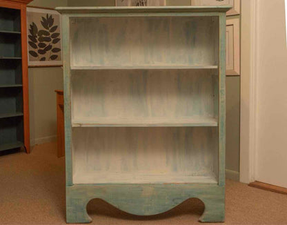 Custom Painted 3 Shelf Wooden Bookcase