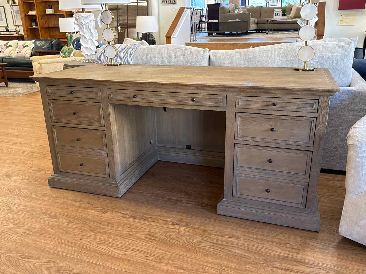 Restoration Hardware Reclaimed Oak Executive Desk