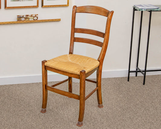 Pottery Barn Set of Five French Ladder Back Dining Chairs