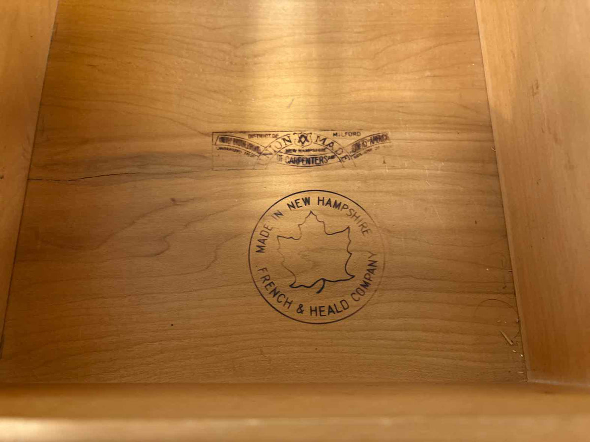 French & Heald Rock Maple 4-Drawer Chest