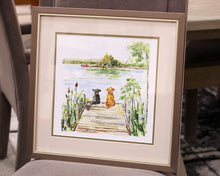 "Lake Buddies" I Matted Print in Wood Frame