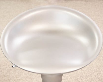 Bombo Counter Stool With A Sleek Metallic Finish & Tapered Base