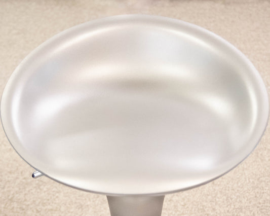 Bombo Counter Stool With A Sleek Metallic Finish & Tapered Base